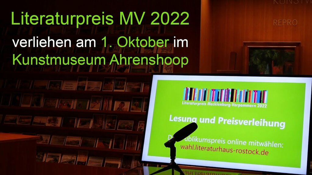 Literaturpreis Mecklenburg Vorpommern 2022
